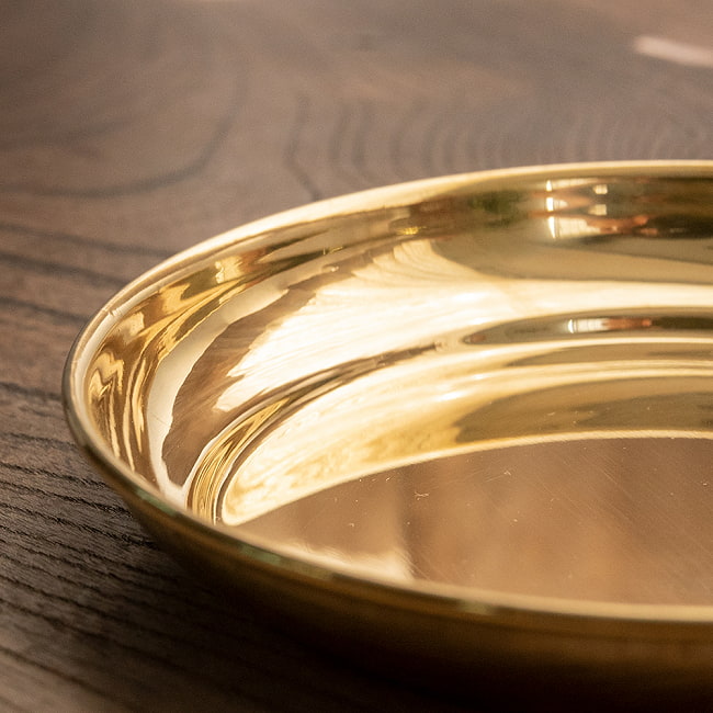 【6個セット】【祭壇用】ステンレス金メッキカトリ（中皿）　【直径：約13cm】 4 - 縁はこのようになっています。