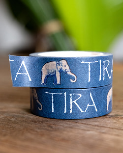 【6個セット】TIRAKITAゾウさん-ティラキタオリジナル マスキングテープ 15mm x 10m - サブ4