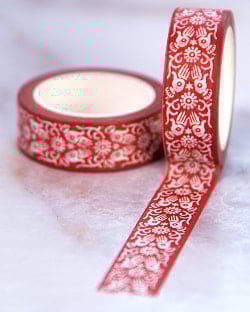 【6個セット】赤い手-ティラキタオリジナル マスキングテープ 15mm x 10m - サブ3