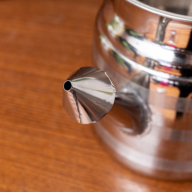 【6個セット】大きなステンレスのネティポット　鼻うがい（鼻水差し）超特大サイズ[ 直径：約10.5cm　高さ：12.5cm 約900ml] 7 - 拡大写真ですです