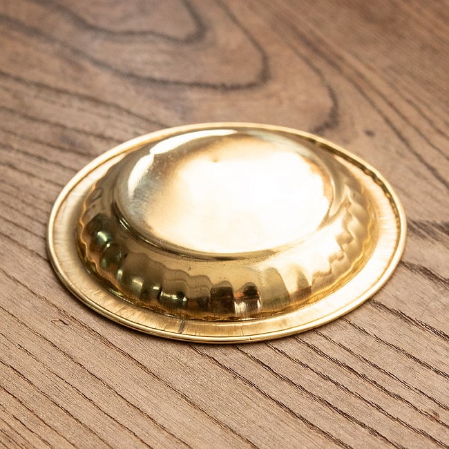 【6個セット】【祭壇用】ステンレス金メッキカトリ（ミニ皿）　【直径：約8cm】 6 - 裏面の様子です。