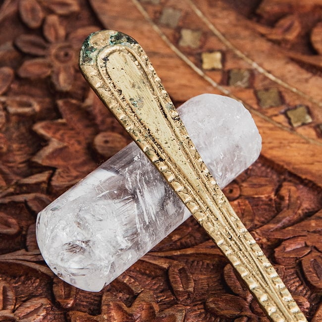 【6個セット】礼拝用 ブラススプーン 装飾付き 13.5cm 3 - 細部を見てみました。