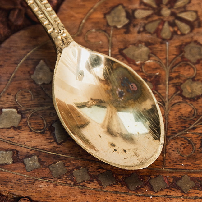 【6個セット】礼拝用 ブラススプーン 装飾付き 13.5cm 5 - 細部を見てみました。