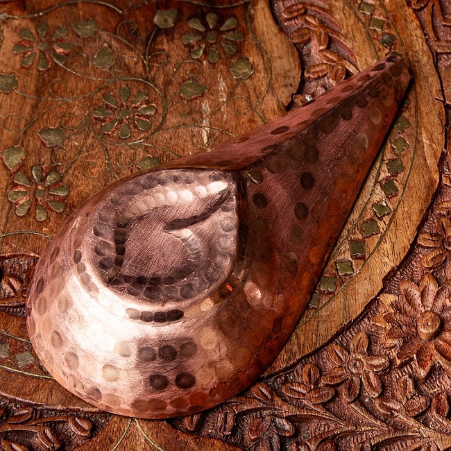 【3個セット】アルガ(Arga) - ネパールの重厚な銅製 礼拝用品 6 - 裏面を見てみました。