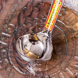 【12個セット】フック付き テルパリ インドの便利なミニレードル 約12ml ずっしり厚みのあるステンレス製　調味料をすくうのに便利 - サブ4