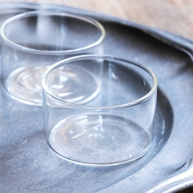 【3個セット】〔BOROSIL〕〔約105ml〕ボロシルのカトリ モダン・カレー小皿　SMALL KATORIES  〔並行輸入品〕 洗練されたモダンなデザイン 耐熱〔約3.9cm × 約6.4cm〕 7 - 美しいシルエットです