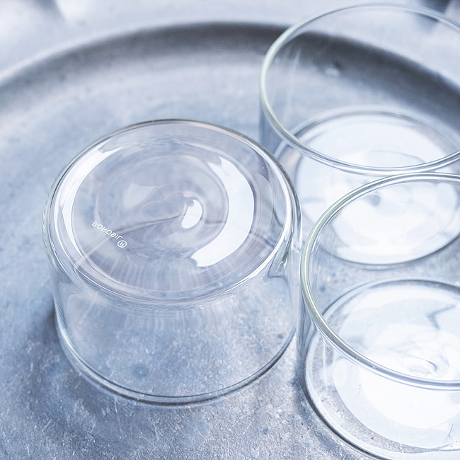 【3個セット】〔BOROSIL〕〔約105ml〕ボロシルのカトリ モダン・カレー小皿　SMALL KATORIES  〔並行輸入品〕 洗練されたモダンなデザイン 耐熱〔約3.9cm × 約6.4cm〕 9 - 裏面はこちら