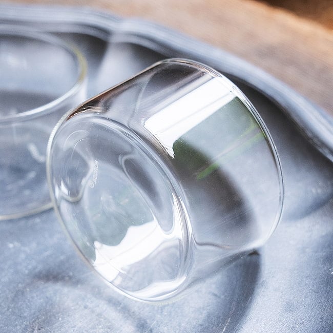 【6個セット】〔BOROSIL〕〔約105ml〕ボロシルのカトリ モダン・カレー小皿 SMALL KATORIES 〔並行輸入品〕 洗練されたモダンなデザイン 耐熱〔約3.9cm × 約6.4cm〕 12 - 綺麗な小皿です