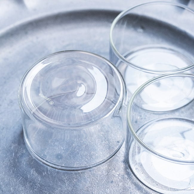 【6個セット】〔BOROSIL〕〔約105ml〕ボロシルのカトリ モダン・カレー小皿 SMALL KATORIES 〔並行輸入品〕 洗練されたモダンなデザイン 耐熱〔約3.9cm × 約6.4cm〕 9 - 裏面はこちら