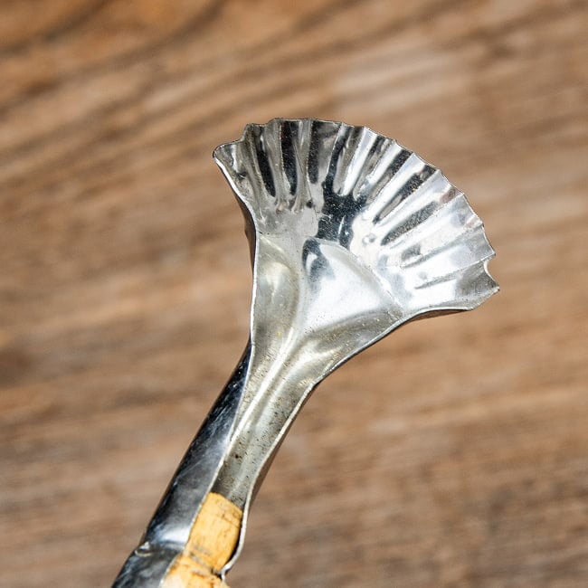 【6個セット】インドネシアのココナッツ削りスプーン 4 - 先端部分。