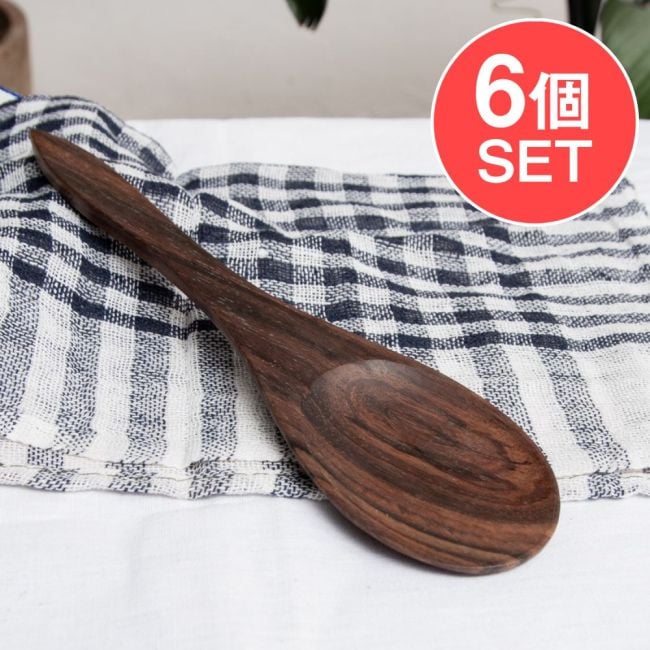 【6個セット】天然木のしゃもじ ライスサーバーの写真