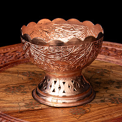 【6個セット】カシミールの重厚な精細彫金 脚付カトリ 高さ：9cm程度 - サブ2