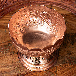 【6個セット】カシミールの重厚な精細彫金 脚付カトリ 高さ：9cm程度 - サブ4