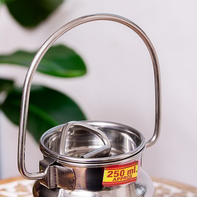 【6個セット】〔約250ml〕取っ手付き　かわいいフォルムのギーポット　ミルク缶　ミルクポット　ステンレス製 7 - 取っ手もかわいいフォルム