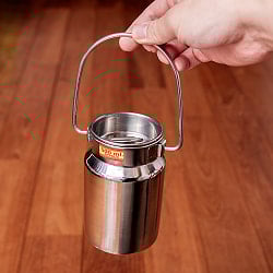 【6個セット】〔約500ml〕取っ手付き　かわいいフォルムのギーポット　ミルク缶　ミルクポット　ステンレス製 - サブ3