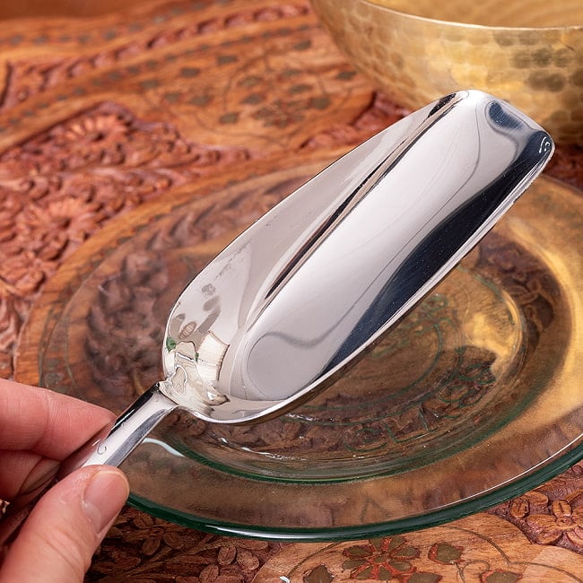 【6個セット】インドの台所から アタ粉スコップ〔約22cm〕丈夫なステンレス製 小麦粉 粉物 砂糖などをすくえて便利 10 - しっかりと作られています