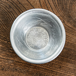 【6個セット】ムスリム職人の手仕事が息づく 薄彫り アルミボウル 直径：約8.5cm - サブ3