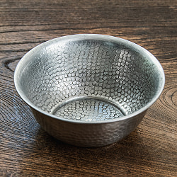 【6個セット】ムスリム職人の手仕事が息づく 薄彫り アルミボウル 直径：約12cm - サブ2