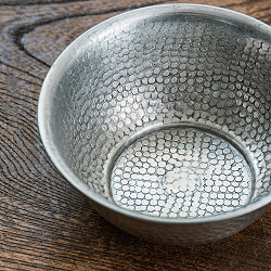 【6個セット】ムスリム職人の手仕事が息づく 薄彫り アルミボウル 直径：約12cm - サブ4