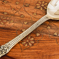 【2個セット】ネパールのブラス スプーン 重厚なカレースプーン ダルバートなどに 約17cm - サブ4