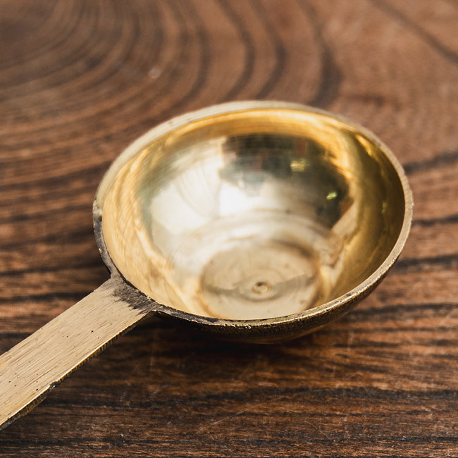 【3個セット】ネパールのブラス レードル お玉 約22.5cm 3 - お玉部分です。