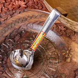 【6個セット】フック付き テルパリ インドの便利なミニレードル 約12ml ずっしり厚みのあるステンレス製　調味料をすくうのに便利 - サブ2