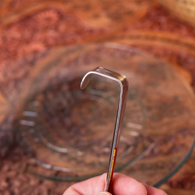 【6個セット】フック付き テルパリ インドの便利なミニレードル 約12ml ずっしり厚みのあるステンレス製　調味料をすくうのに便利 8 - フック付きなので便利