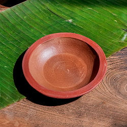 薄深皿 スリランカ伝統の素焼き食器 スーププレート 直径：20.5cm程度