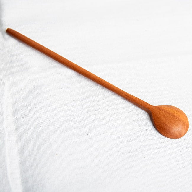 口当たりなめらか!天然木のデザートスプーンの商品写真 6枚目 裏面はこんな感じです。