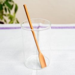 瓶の隅まですくえる!天然木のジャムスプーン