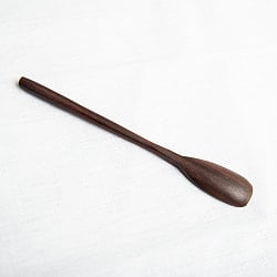 厚みしっかりヘラタイプ！天然木のヨーグルトスプーン - サブ4