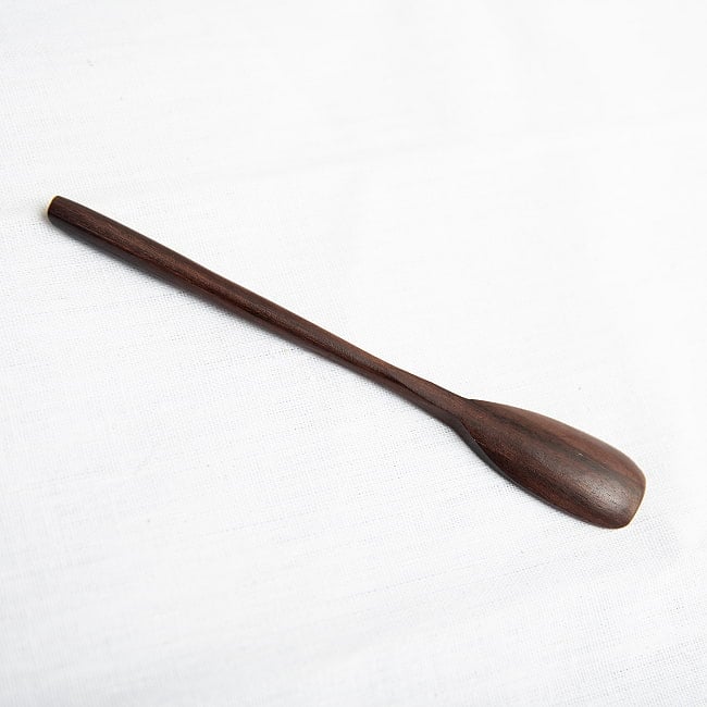 厚みしっかりヘラタイプ!天然木のヨーグルトスプーンの商品写真 4枚目 裏面はこんな感じです。