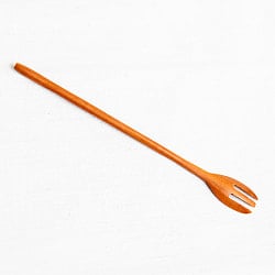 具材がすくいやすい！天然木のミニ先割れスプーン - サブ5