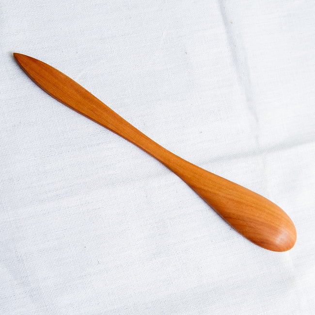ヘラにもスプーンにも!天然木のフラットスプーン 6 - 裏面です