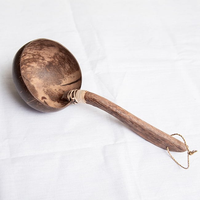 ココナッツの大きなお玉　持ち手斜めタイプ 2 - 商品の全体像です。