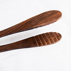 天然木のサービングトング　大　サラダサーバー　ベーカリートング　としても - サブ2