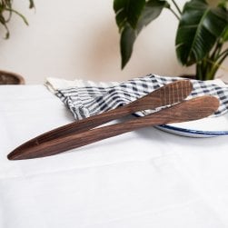 天然木のサービングトング 大 サラダサーバー ベーカリートング としても