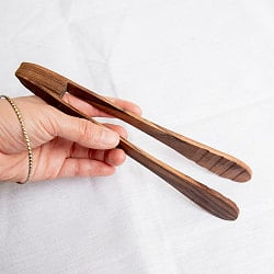天然木のサービングトング　小　テーブルトング　お菓子の取り分け　などにも - サブ5