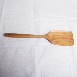 大鍋でもしっかり混ぜられる 天然木のワイドヘラ - サブ2