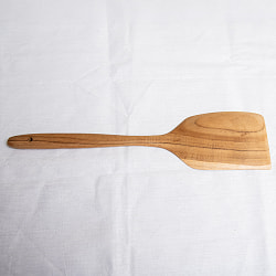 大鍋でもしっかり混ぜられる 天然木のワイドヘラ - サブ5