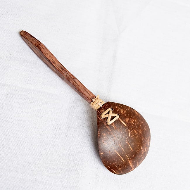 天然木とココナッツのライスサーバー　サービングスプーン　ライススクーパー 4 - 裏面です