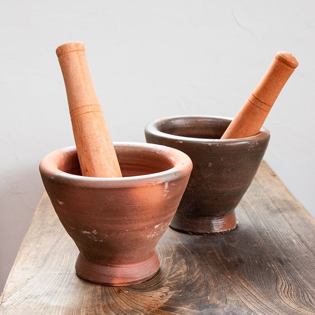 タイのソムタム用臼(クロック・ソムタム 8 - 手作りなので大きさや形はばらつきがあります。