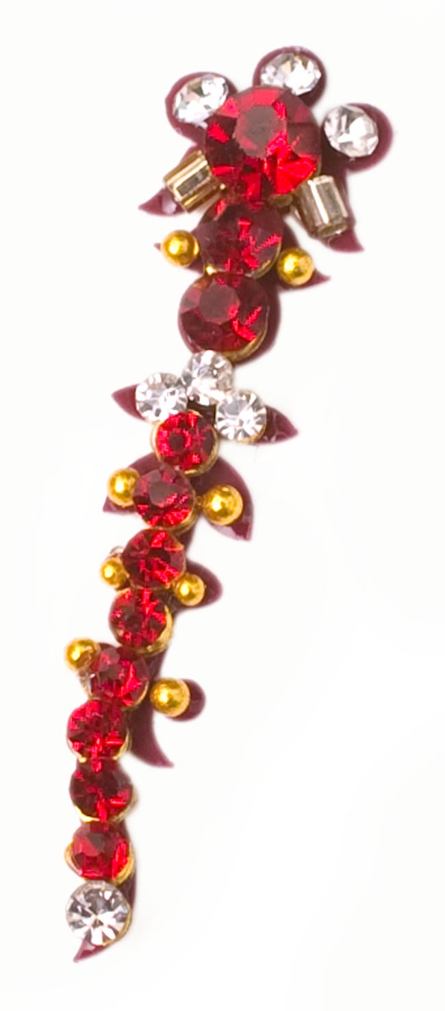 赤のストーン付きのモチーフがキラキラ情熱的で印象的です! 情熱の炎】 - cute stone - カーネリアン レッドアゲート 水晶