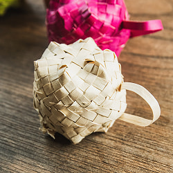 【5cm】プチパンダン - バリのやさしい編みかご - 小 - サブ4