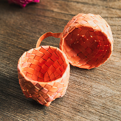 【5cm】プチパンダン - バリのやさしい編みかご - 小 - サブ5