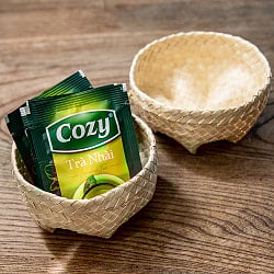 【9cm】プチパンダン - バリのやさしい編みかご - 大 直径9cm程度 - サブ2