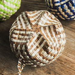 【9cm】プチパンダン - バリのやさしい編みかご - 大 直径9cm程度 - サブ3