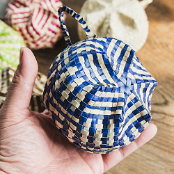 【9cm】プチパンダン - バリのやさしい編みかご - 大 直径9cm程度 - サブ4