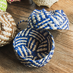 【9cm】プチパンダン - バリのやさしい編みかご - 大 直径9cm程度 - サブ5