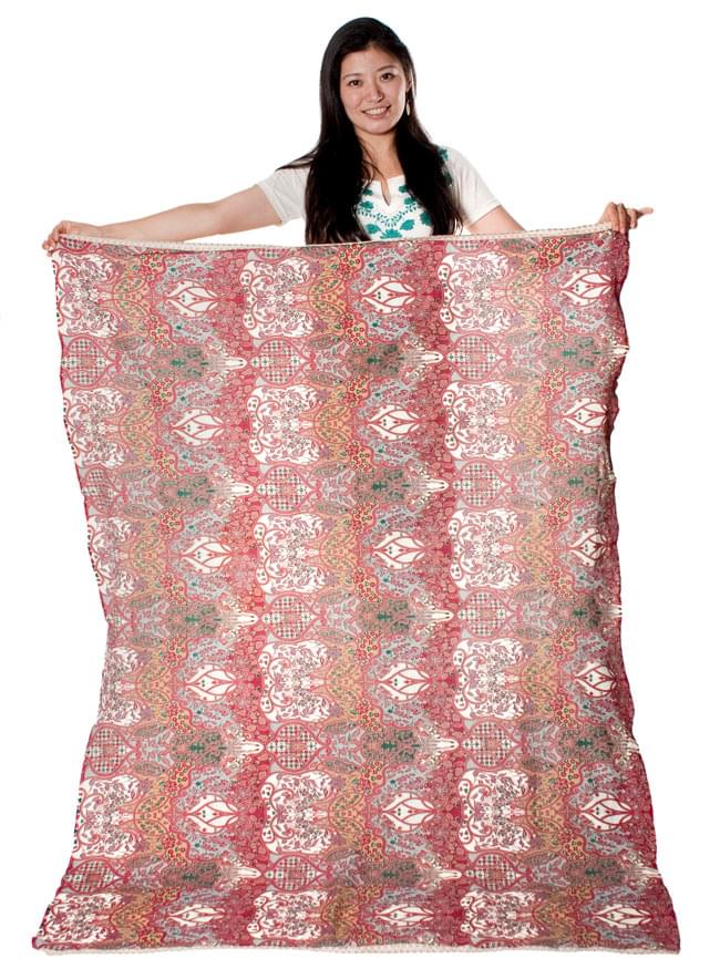 バリ島ヴィンテージバティック、手染め ベッドカバー 幅100cm、長さ119